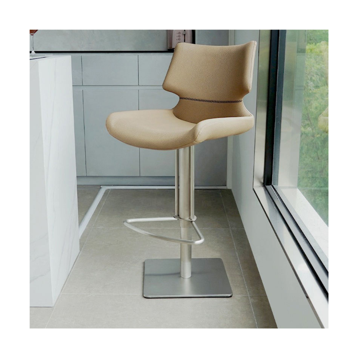 Sandstone Curve Bar Stool